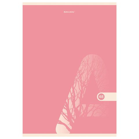 Тетрадь А4, 48 л., BRAUBERG 5 шт., скоба, клетка, обложка картон, &quot;PASTEL&quot;, 404041