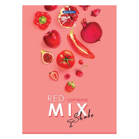 Тетрадь А4, 80 л., BRAUBERG, скоба, клетка, обложка картон, &quot;Mix&quot;, 404046