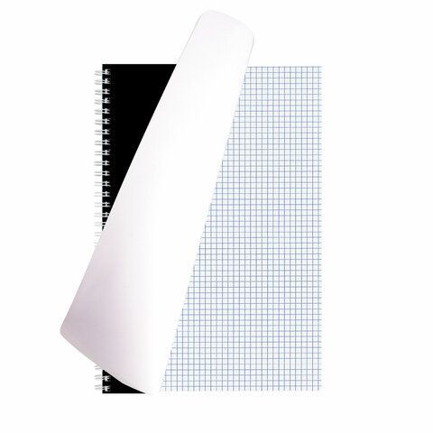 Тетрадь А4, 96 л., BRAUBERG, гребень, клетка, глянцевый лак, &quot;Dark&quot;, 404060