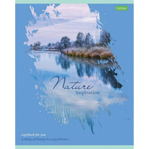 Тетрадь А5, 80 л., HATBER 7 шт.-ECO, скоба, клетка, обложка картон, &quot;Nature&quot;, 80Т5C1