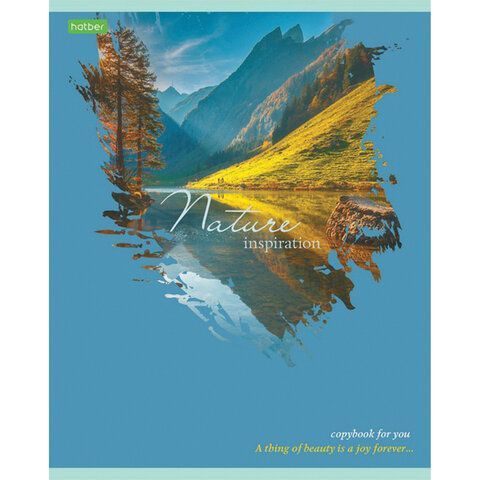 Тетрадь А5, 80 л., HATBER 7 шт.-ECO, скоба, клетка, обложка картон, &quot;Nature&quot;, 80Т5C1