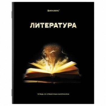 Тетрадь предметная "SHADE" 48 л., глянцевый лак, ЛИТЕРАТУРА, линия, BRAUBERG 10 шт., 404269