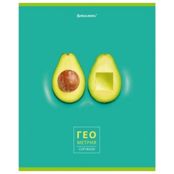 Тетрадь предметная "AVOCADO" 48 л., глянцевый лак, ГЕОМЕТРИЯ, клетка, BRAUBERG 10 шт., 404278