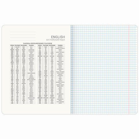 Тетрадь предметная &quot;PASTEL&quot; 48 л., SoftTouch, фольга, АНГЛИЙСКИЙ ЯЗЫК, клетка, BRAUBERG 10 шт., 404311