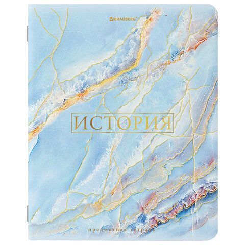 Тетрадь предметная &quot;PASTEL&quot; 48 л., SoftTouch, фольга, ИСТОРИЯ, клетка, BRAUBERG 10 шт., 404316