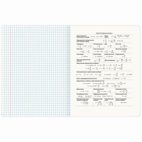 Тетрадь предметная &quot;PASTEL&quot; 48 л., SoftTouch, фольга, ФИЗИКА, клетка, BRAUBERG 10 шт., 404319