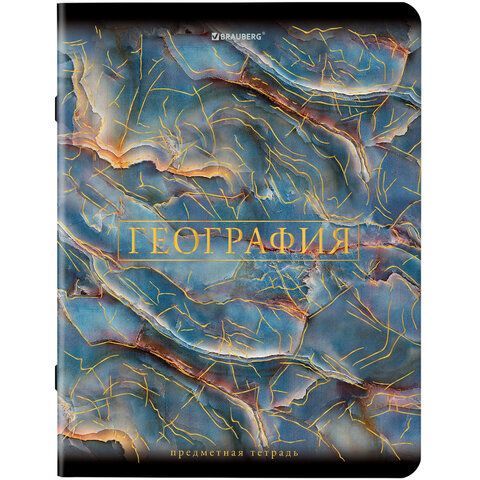 Тетради предметные, КОМПЛЕКТ 12 ПРЕДМЕТОВ, &quot;MARBLE&quot;, 48 л., SoftTouch, фольга, BRAUBERG, 404326