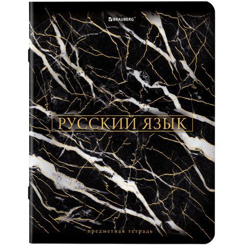 Тетради предметные, КОМПЛЕКТ 12 ПРЕДМЕТОВ, &quot;MARBLE&quot;, 48 л., SoftTouch, фольга, BRAUBERG, 404326