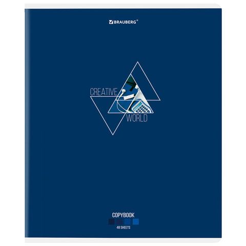 Тетрадь А5, 48 л., BRAUBERG 10 шт., скоба, клетка, глянцевый лак, &quot;Smart&quot; (микс в спайке), 404345