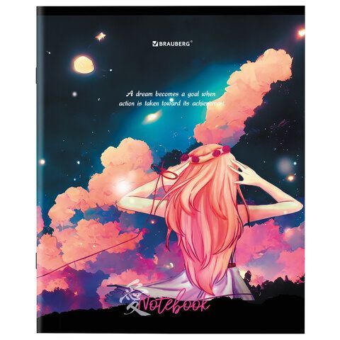 Тетрадь А5 48л. BRAUBERG 10 шт. скоба, клетка, обложка картон, &quot;Anime Girls&quot; (микс в спайке), 404367