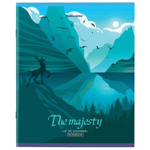 Тетрадь А5 48 л. BRAUBERG 10 шт. скоба, клетка, обложка картон, &quot;Majesty&quot; (микс в спайке), 404368