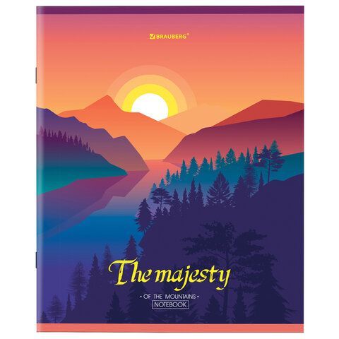 Тетрадь А5 48 л. BRAUBERG 10 шт. скоба, клетка, обложка картон, &quot;Majesty&quot; (микс в спайке), 404368