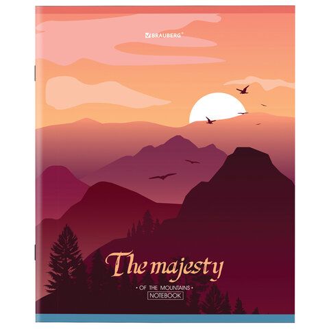 Тетрадь А5 48 л. BRAUBERG 10 шт. скоба, клетка, обложка картон, &quot;Majesty&quot; (микс в спайке), 404368