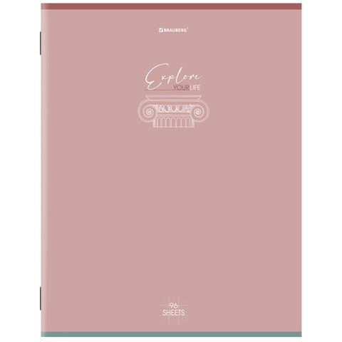 Тетради КОМПЛЕКТ 3 шт. А4, 96 л., BRAUBERG скоба, клетка, глянцевый лак, "Pastel", 404388