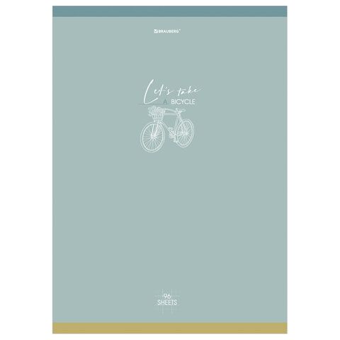 Тетради КОМПЛЕКТ 3 шт. А4, 96 л., BRAUBERG скоба, клетка, глянцевый лак, "Pastel", 404388