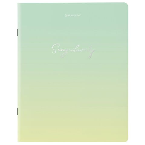 Тетради КОМПЛЕКТ 5 шт. А5, 48 л. BRAUBERG, скоба, клетка, SoftTouch, фольга, "Inspiration", 404399