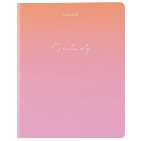 Тетради КОМПЛЕКТ 5 шт. А5, 48 л. BRAUBERG, скоба, клетка, SoftTouch, фольга, "Inspiration", 404399