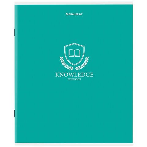 Тетрадь А5, 80 л., BRAUBERG 7 шт., скоба, клетка, обложка картон, &quot;Knowledge&quot;, 404409