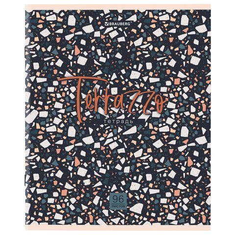 Тетрадь А5 96 л. BRAUBERG 5 шт. скоба, клетка, обложка картон, &quot;Terrazzo&quot; (микс в спайке), 404437