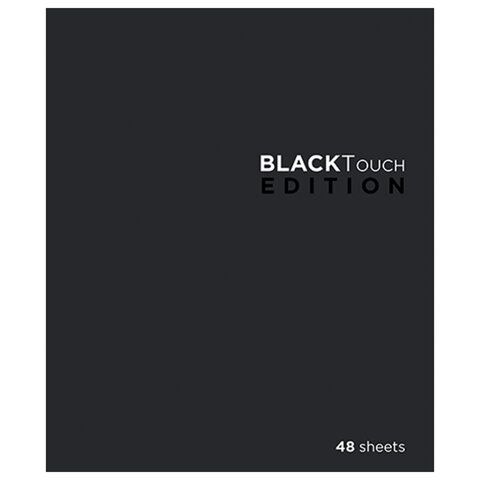 Тетрадь А5, 48 л., ПЗБМ 5 шт., скоба, клетка, Soft Touch, брайль 3D, &quot;БлэкТач&quot;, 028831