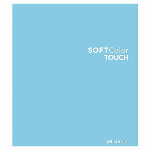 Тетрадь А5 48 л., ПЗБМ 5 шт., скоба, клетка, Soft Touch, брайль 3D, "СофтКолорТач", микс в спайке, 28213