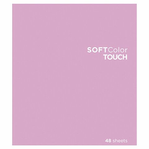 Тетрадь А5 48 л., ПЗБМ 5 шт., скоба, клетка, Soft Touch, брайль 3D, "СофтКолорТач", микс в спайке, 28213