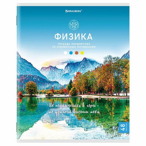 Тетрадь предметная &quot;КЛАССИКА NATURE&quot; 48 л., обложка картон, ФИЗИКА, клетка, BRAUBERG 10 шт., 404590