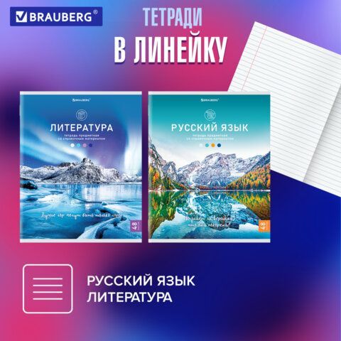 Тетради предметные, КОМПЛЕКТ 12 ПРЕДМЕТОВ, &quot;КЛАССИКА NATURE&quot;, 48 л., обложка картон, BRAUBERG, 404605