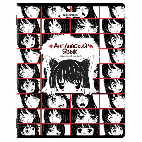 Тетради предметные, КОМПЛЕКТ 12 ПРЕДМЕТОВ, &quot;ANIME&quot;, 48 л., глянцевый УФ-лак, BRAUBERG, 404608