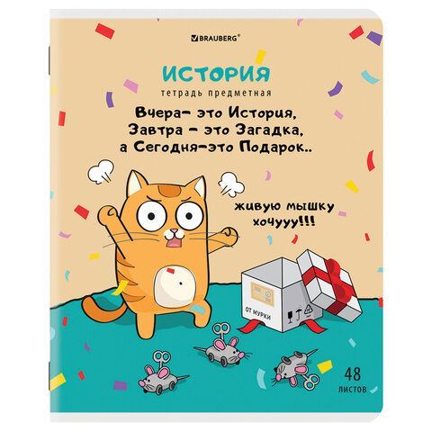 Тетради предметные, КОМПЛЕКТ 12 ПРЕДМЕТОВ, &quot;КОТ-ЭНТУЗИАСТ&quot;, 48 л., TWIN-лак, BRAUBERG, 404609