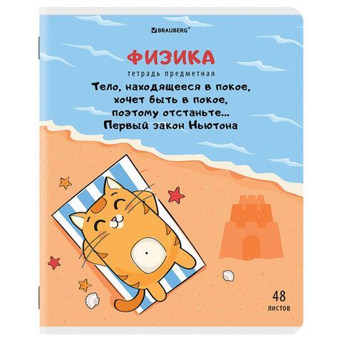 Тетради предметные, КОМПЛЕКТ 12 ПРЕДМЕТОВ, &quot;КОТ-ЭНТУЗИАСТ&quot;, 48 л., TWIN-лак, BRAUBERG, 404609