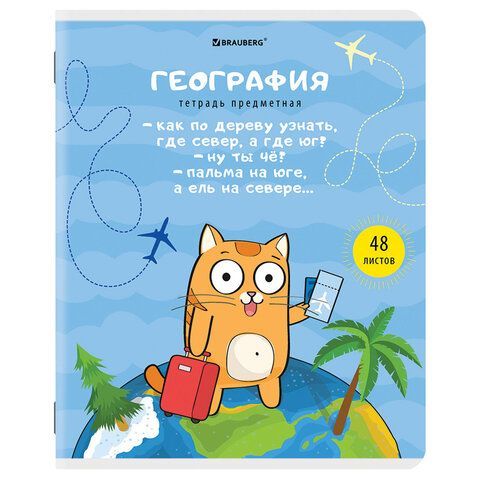 Тетради предметные, КОМПЛЕКТ 12 ПРЕДМЕТОВ, &quot;КОТ-ЭНТУЗИАСТ&quot;, 48 л., TWIN-лак, BRAUBERG, 404609