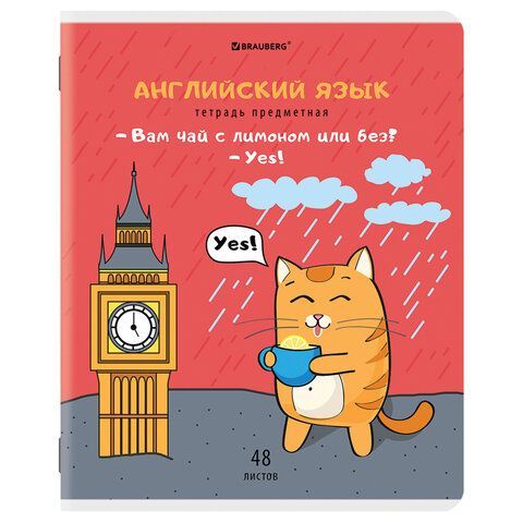 Тетради предметные, КОМПЛЕКТ 12 ПРЕДМЕТОВ, &quot;КОТ-ЭНТУЗИАСТ&quot;, 48 л., TWIN-лак, BRAUBERG, 404609