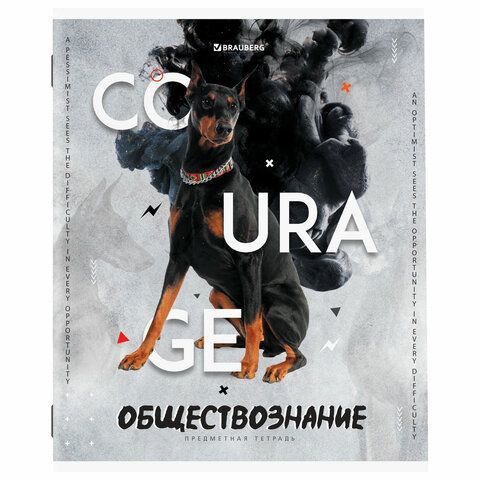 Тетрадь предметная &quot;SPORT CLUB&quot; 48 л., обложка картон, ОБЩЕСТВОЗНАНИЕ, клетка, подсказ, BRAUBERG 10 шт., 404795