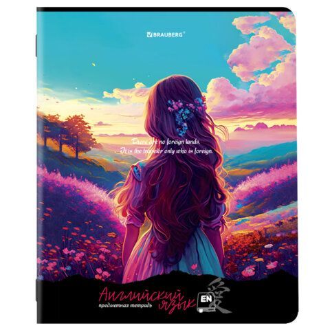 Тетради предметные, КОМПЛЕКТ 12 ПРЕДМЕТОВ, &quot;ANIME GIRLS&quot;, 48 л., матовая ламинация, BRAUBERG, 404832