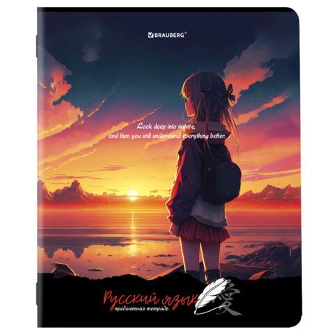 Тетради предметные, КОМПЛЕКТ 12 ПРЕДМЕТОВ, &quot;ANIME GIRLS&quot;, 48 л., матовая ламинация, BRAUBERG, 404832