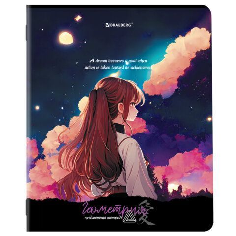 Тетради предметные, КОМПЛЕКТ 12 ПРЕДМЕТОВ, &quot;ANIME GIRLS&quot;, 48 л., матовая ламинация, BRAUBERG, 404832