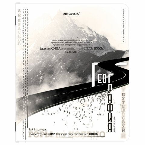 Тетради предметные, КОМПЛЕКТ 12 ПРЕДМЕТОВ, &quot;BLACK&amp;WHITE&quot;, 48 л., матовая ламинация, BRAUBERG, 404835