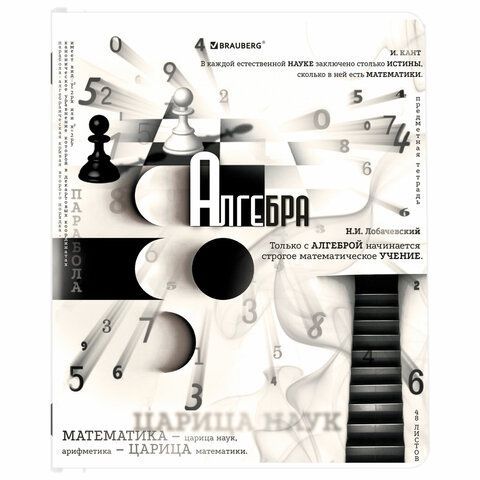 Тетради предметные, КОМПЛЕКТ 12 ПРЕДМЕТОВ, &quot;BLACK&amp;WHITE&quot;, 48 л., матовая ламинация, BRAUBERG, 404835