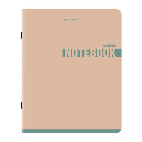 Тетради ДЭК А5 48 л. КОМПЛЕКТ 5 шт. BRAUBERG скоба, клетка, SoftTouch, "NoteColor", 404910