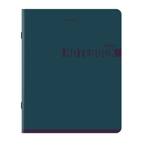 Тетради ДЭК А5 48 л. КОМПЛЕКТ 5 шт. BRAUBERG скоба, клетка, SoftTouch, "NoteColor", 404910