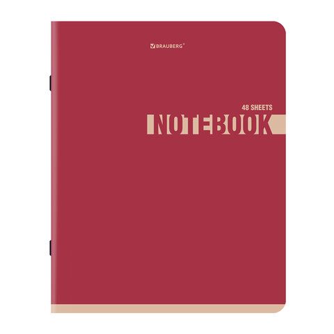 Тетради ДЭК А5 48 л. КОМПЛЕКТ 5 шт. BRAUBERG скоба, клетка, SoftTouch, "NoteColor", 404910