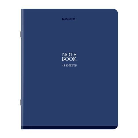 Тетради ДЭК А5 48 л. КОМПЛЕКТ 5 шт. BRAUBERG скоба, клетка, SoftTouch, "NoteBookMono", 404911