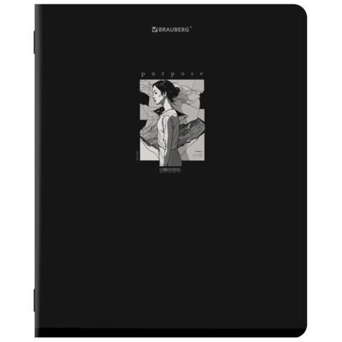 Тетради ДЭК А5 48 л. КОМПЛЕКТ 5 шт. BRAUBERG, скоба, клетка, SoftTouch, "PURPOSE", 404914