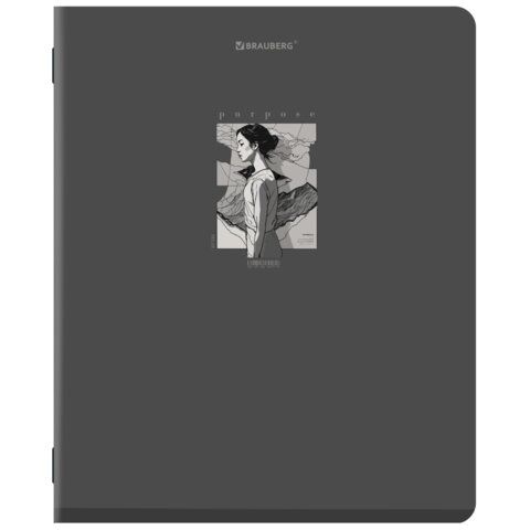 Тетради ДЭК А5 48 л. КОМПЛЕКТ 5 шт. BRAUBERG, скоба, клетка, SoftTouch, "PURPOSE", 404914