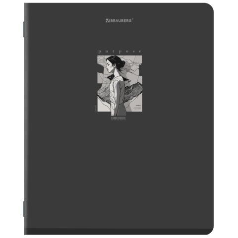 Тетради ДЭК А5 48 л. КОМПЛЕКТ 5 шт. BRAUBERG, скоба, клетка, SoftTouch, "PURPOSE", 404914