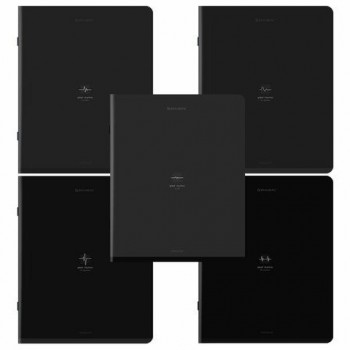 Тетради ДЭК А5 48 л. КОМПЛЕКТ 5 шт. BRAUBERG скоба, клетка, SoftTouch, "Ритм", 404915