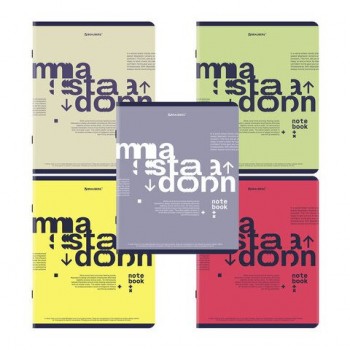 Тетради ДЭК А5 48 л. КОМПЛЕКТ 5 шт. BRAUBERG скоба, клетка, TWIN-лак, "Modern", 404919