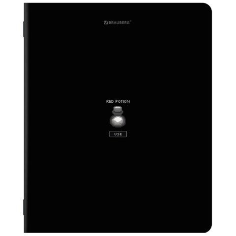 Тетради ДЭК А5 48 л. КОМПЛЕКТ 5 шт., BRAUBERG, скоба, клетка, SoftTouch, "PIXEL", 404922