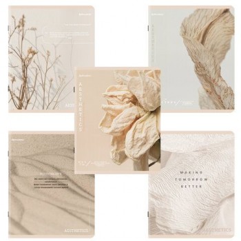 Тетради ДЭК А5 48 л. КОМПЛЕКТ 5 шт. BRAUBERG скоба, клетка, SoftTouch, "Пастельная", 404948